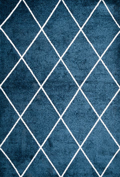 Cole Minimalist Diamond Trellis Area Rug