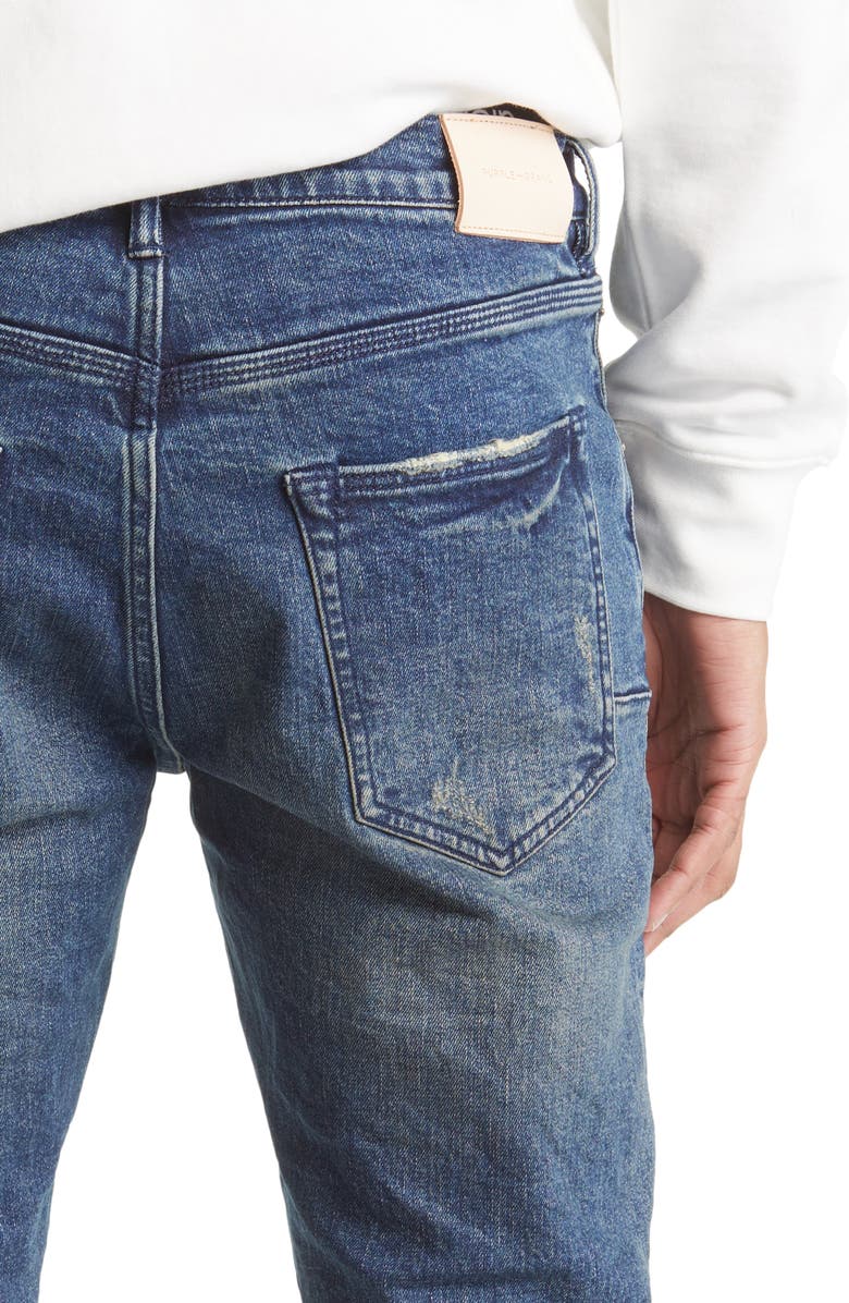 PURPLE BRAND P001 Skinny Jeans, Alternate, color, Vintage Dirty Mid Indigo