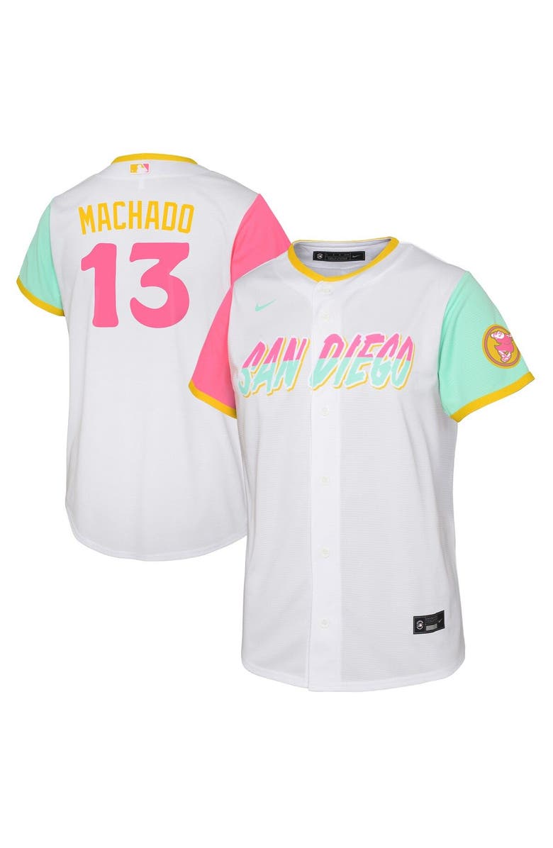 Nike Toddler Nike Manny Machado White San Diego Padres City Connect Replica Player Jersey, Main, color, White
