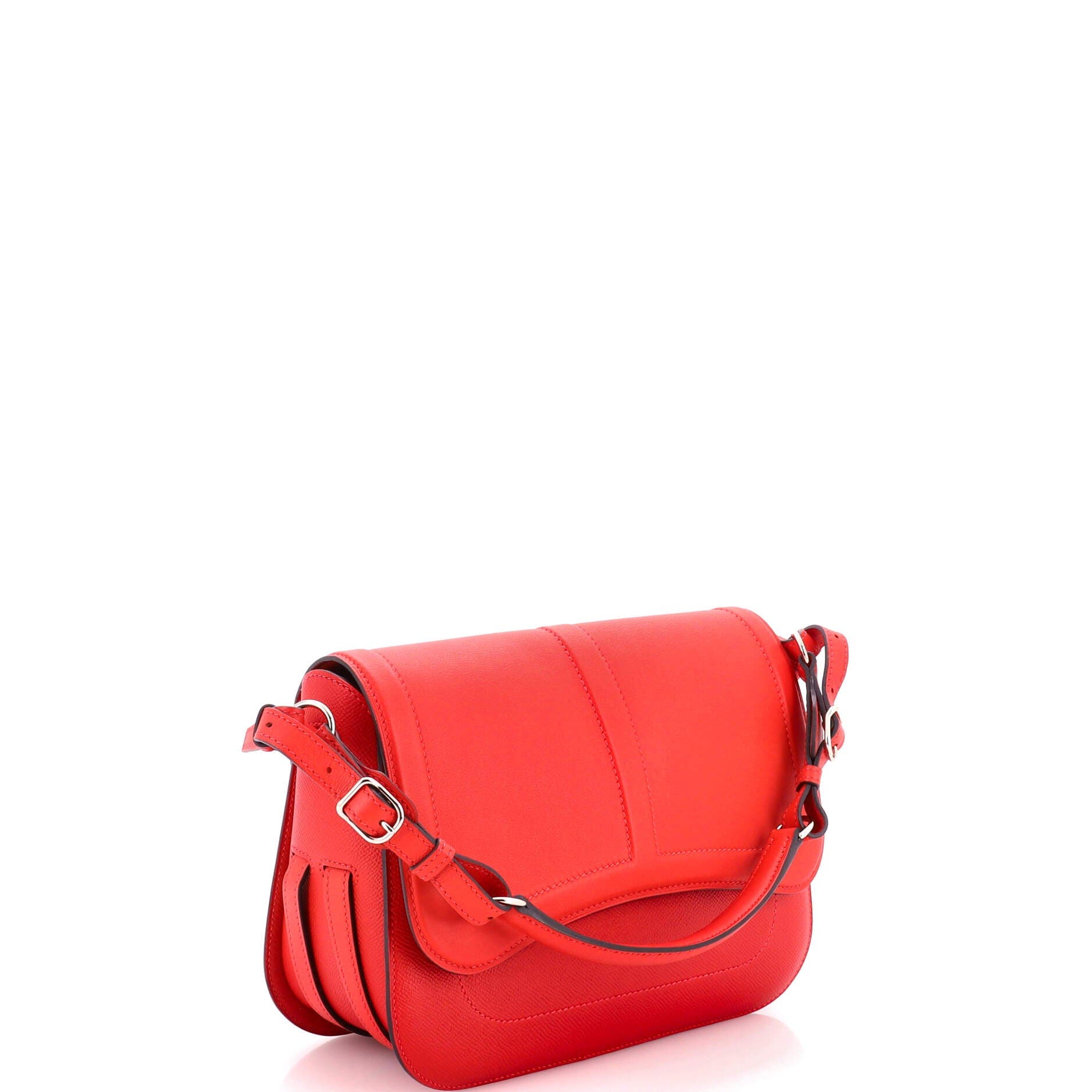 Harnais Shoulder Bag Epsom and Tadelakt, Alternate, color, Red
