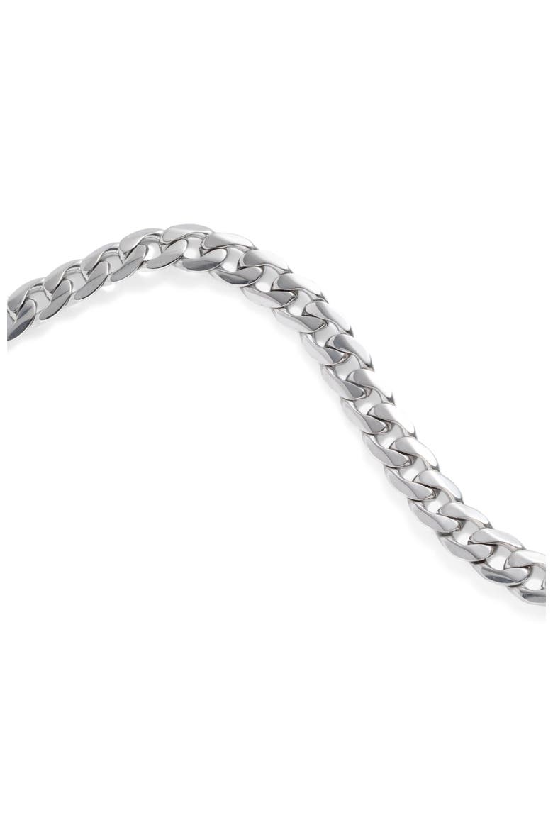 Flat Curb Chain Bracelet, Alternate, color, Silver