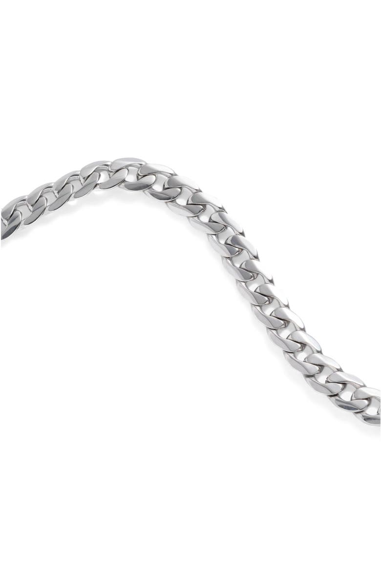 Alex and Ani Flat Curb Chain Bracelet, Alternate, color, Silver