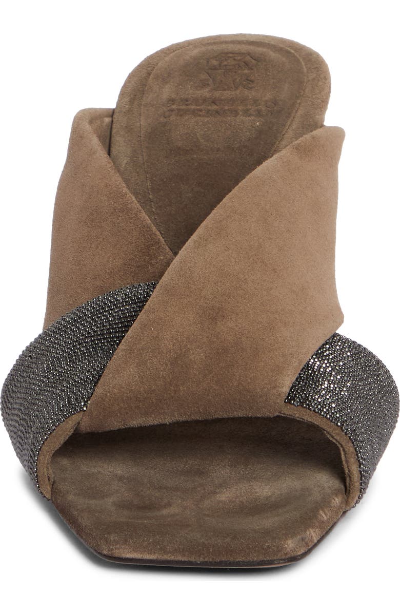 Brunello Cucinelli Woven Monili Wedge Sandal, Alternate, color,