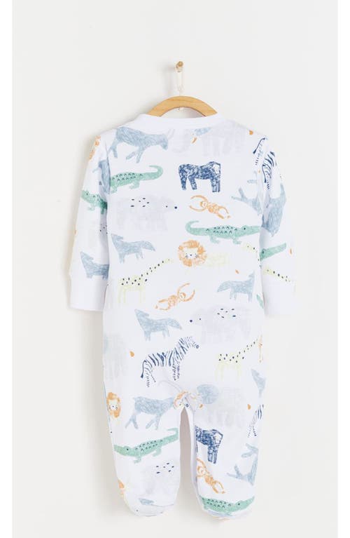 Babycottons Kenya Footie Pajamas In Multicolor