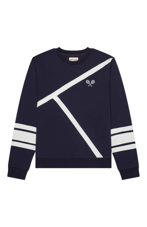 Elle Women's Sweatshirt Tennis Lines