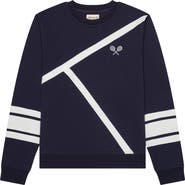 Ellsworth + Ivey Elle Sweatshirt - Tennis Lines