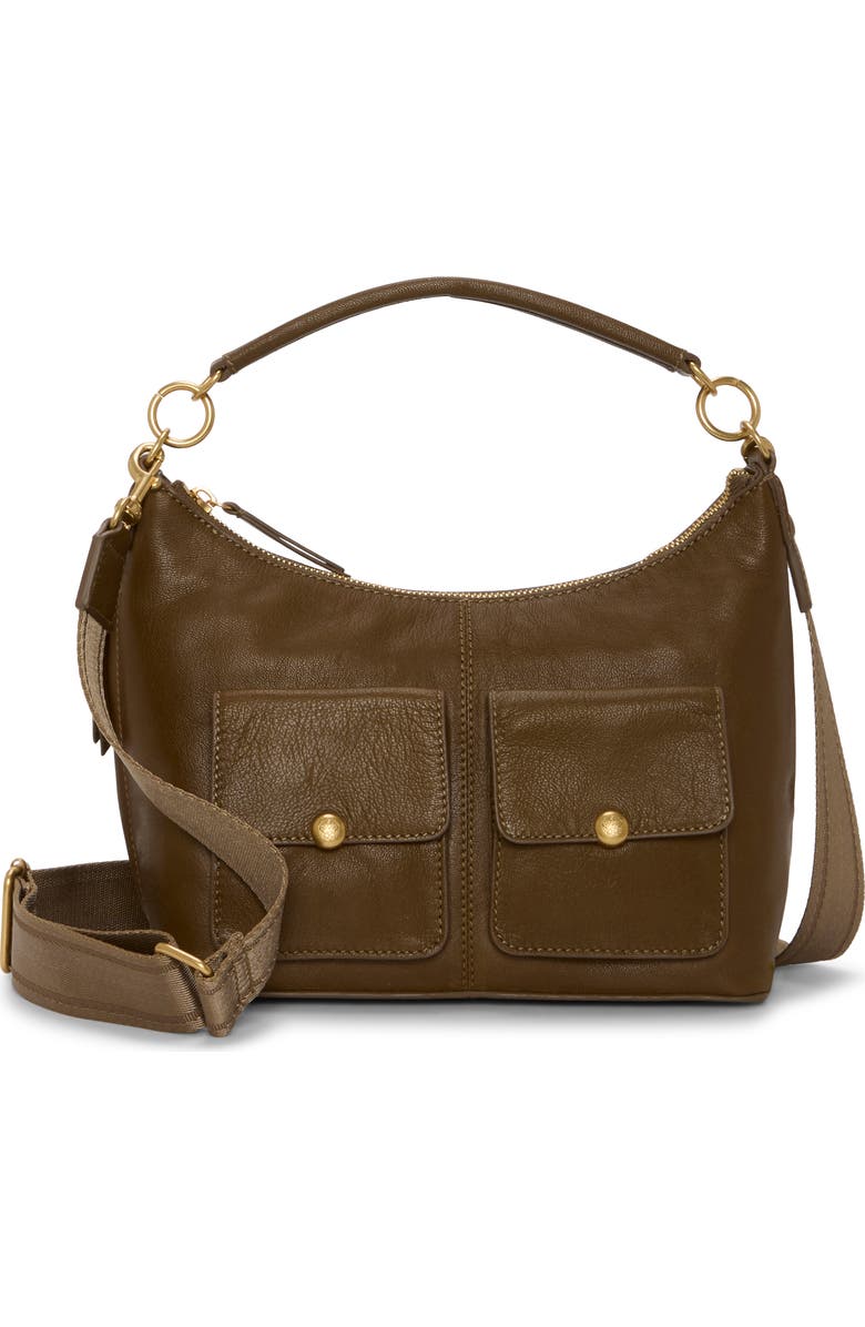 Vince Camuto Carly Leather Shoulder Bag, Main, color, Reishi