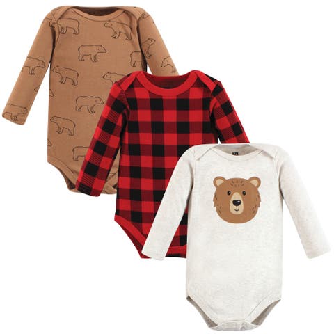 Cotton Long-Sleeve Bodysuit 3Pk (Baby)