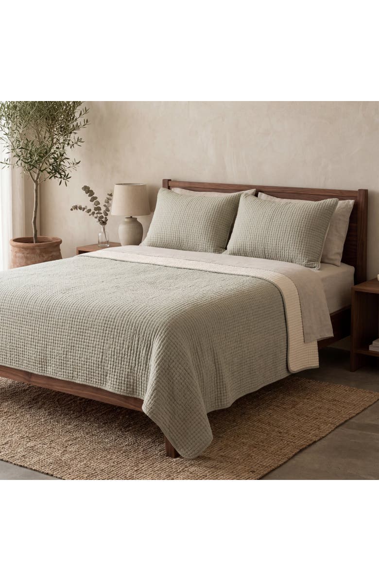 Oliviera Home Soho Supersoft 4-Layer Cotton Gauze Quilt, Alternate, color, Gray