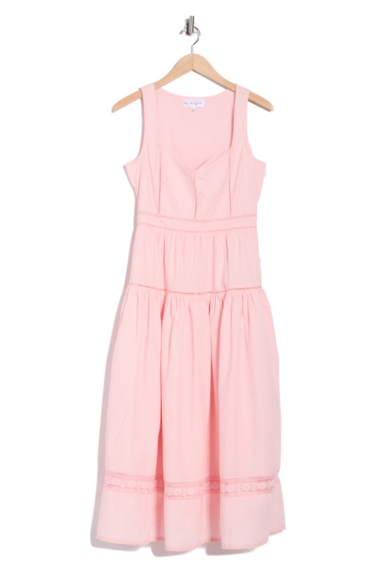 Cotton Poplin Midi Dress, Alternate, color, PINK
