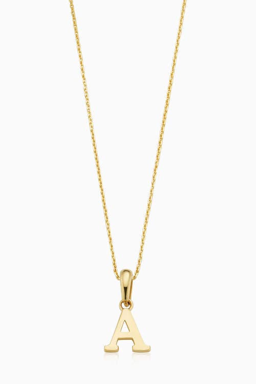 Oradina 14K Gold My Letter Initial Pendant Necklace in Letter T 