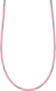 LAGOS Pink Caviar Ceramic Station Necklace