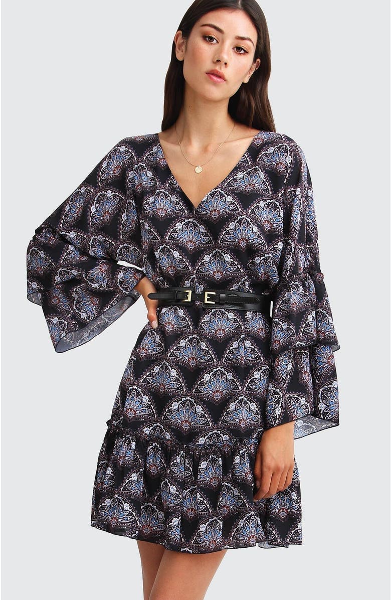 Belle & Bloom London Fog Leather Waist Belt, Alternate, color, Black