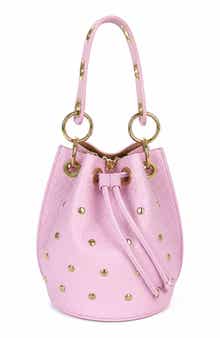 Paolina Studded Leather Bucket Bag