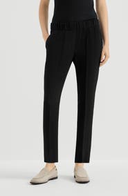 Brunello Cucinelli Silk and acetate crêpe cady tailored jogger trousers