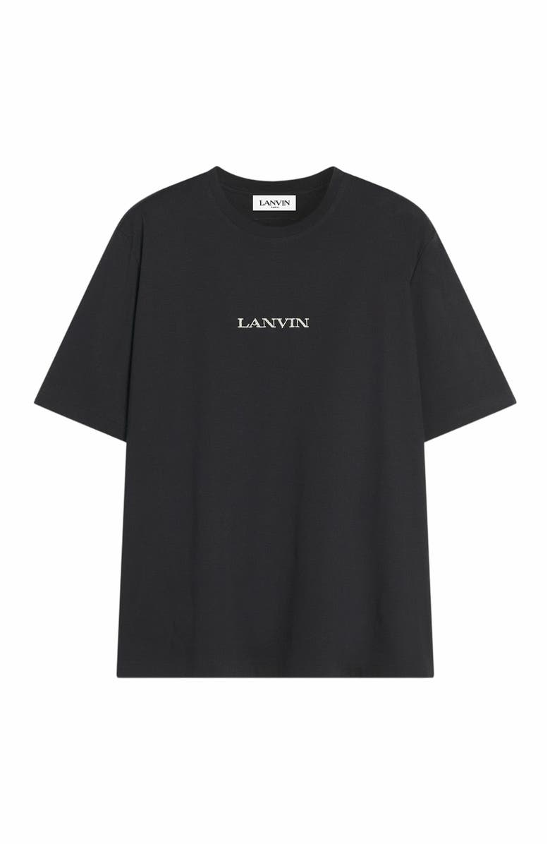 Lanvin Embroidered T-Shirt, Alternate, color, Black
