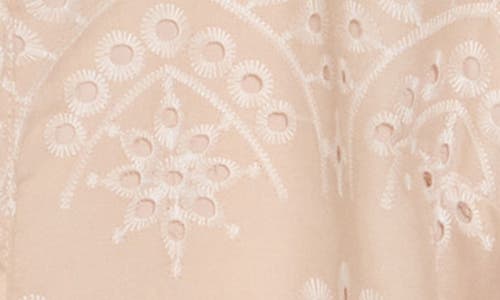 Sam Edelman Embroidered Eyelet Puff Sleeve Shirtdress In Natural