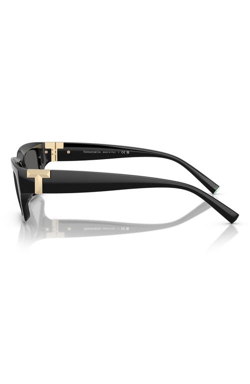 Tiffany & Co . 56mm Rectangular Sunglasses In Black