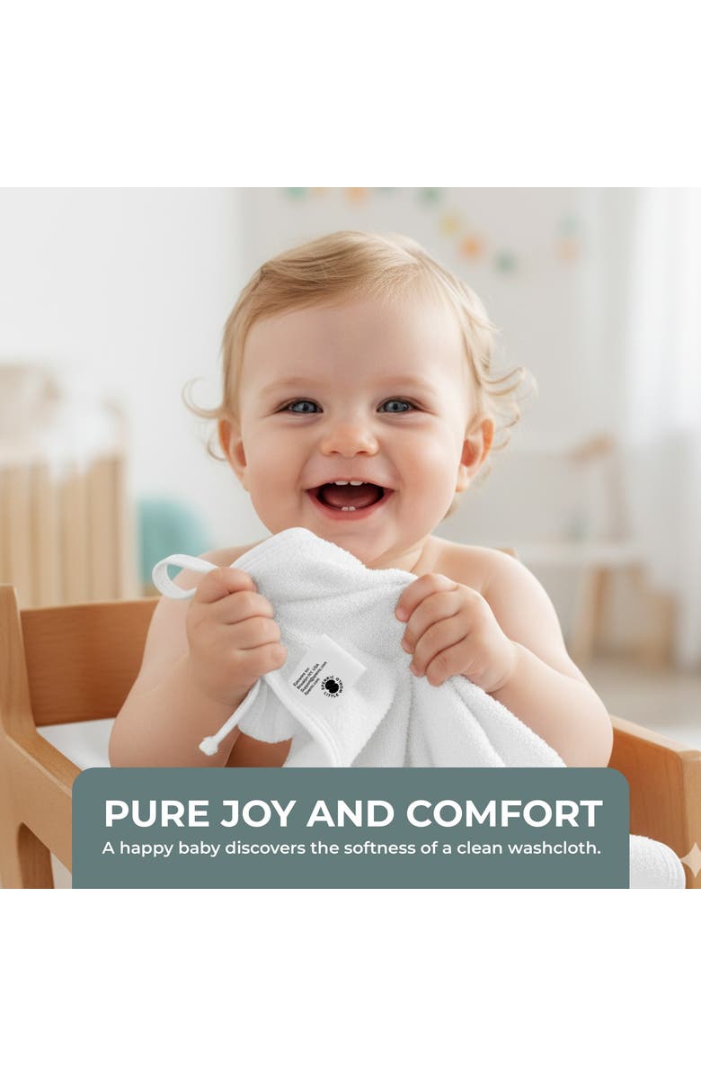 Sperric Organic Baby Washcloths 6 Pack, Alternate, color, White