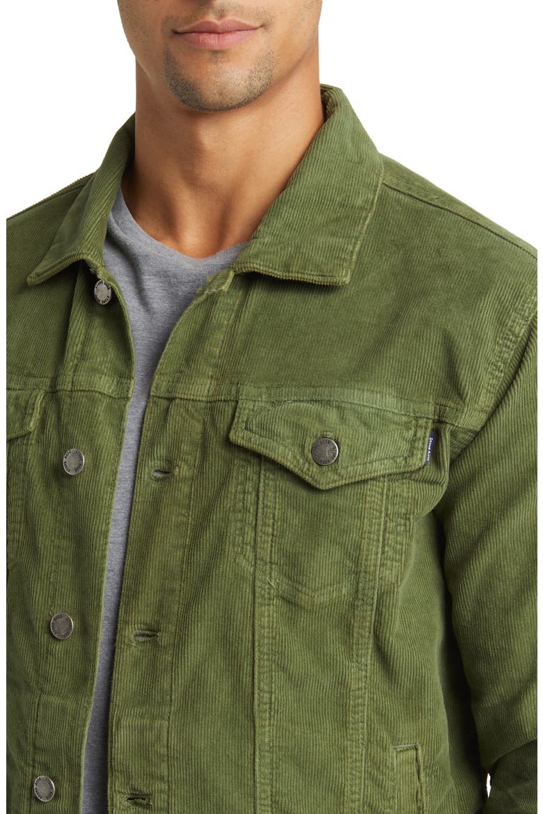Stretch Corduroy Trucker Jacket, Alternate, color, SAGE