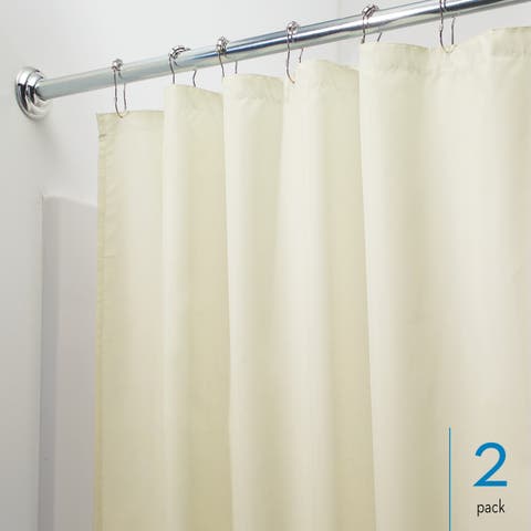 Solid Polyester Shower Curtain - 72" x 72" - Set of 2 - Brown