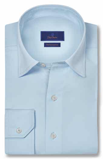 David Donahue Chevron Print Performance Sport Shirt