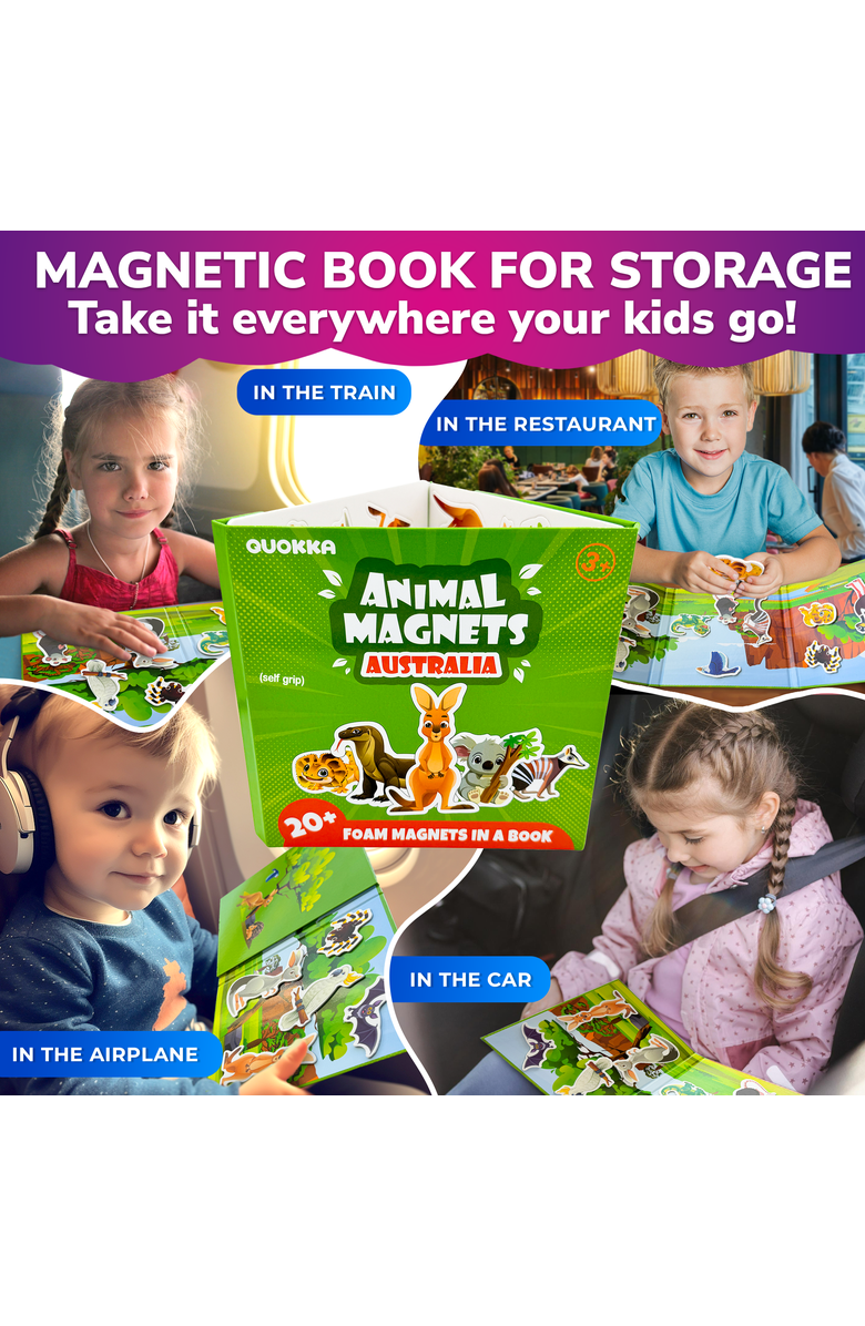 Quokka Travel Magnetic Puzzles for Kids Ages 3-5 - Fun 20+ Piece Game, Alternate, color, Australia
