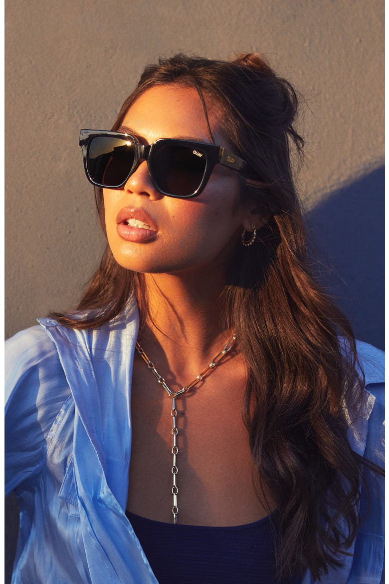 Australia PSA 45mm Square Sunglasses, Alternate, color, BLACK / SMOKE