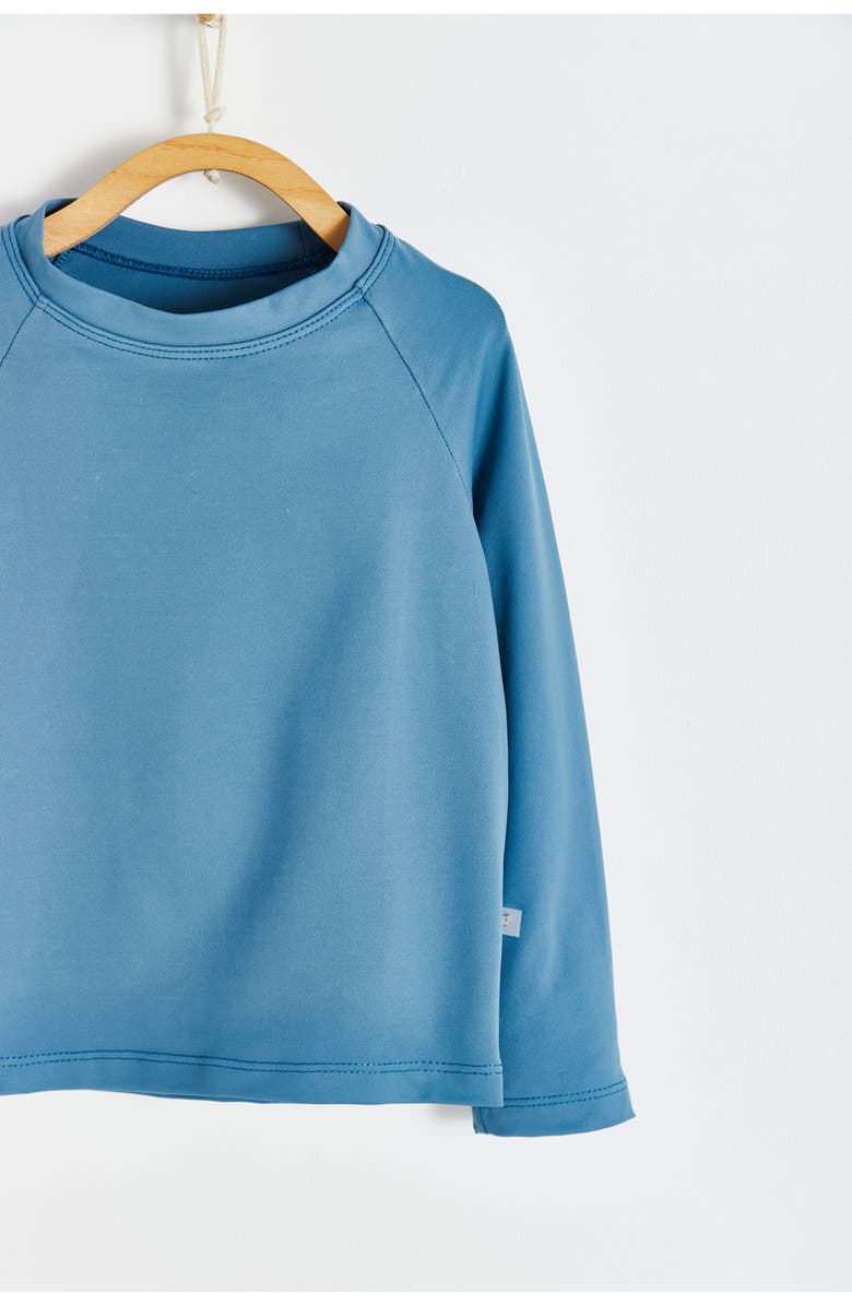 Babycottons Premium Quality Sun Long Sleeve Rashguard, Alternate, color, Blue