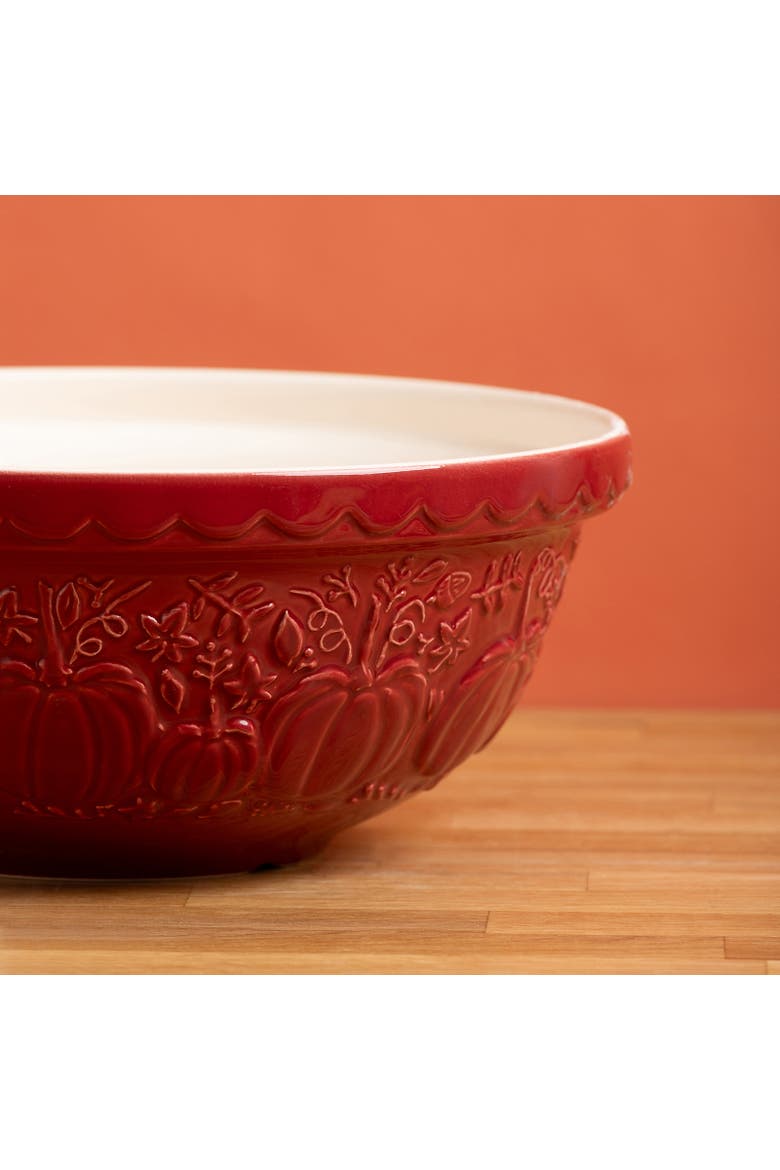 Pumpkin Mixing Bowl Size 18, 2.85-Quart, Dark Red, Alternate, color, Red