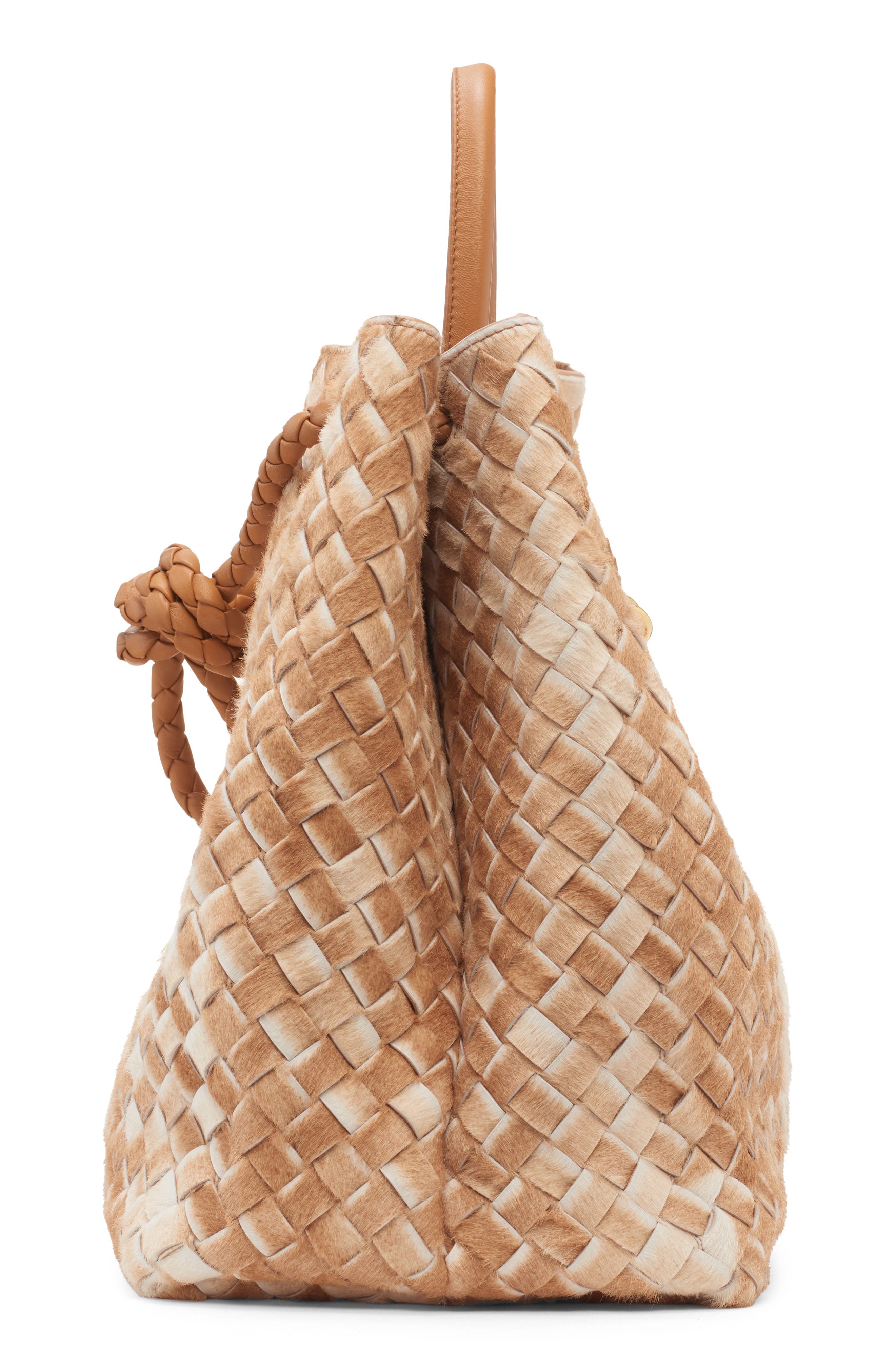 Bottega Veneta Large Andiamo Dégradé Genuine Calf Hair Tote, Alternate, color, 9607 Milk Tea/ Ca20-Mb-C20