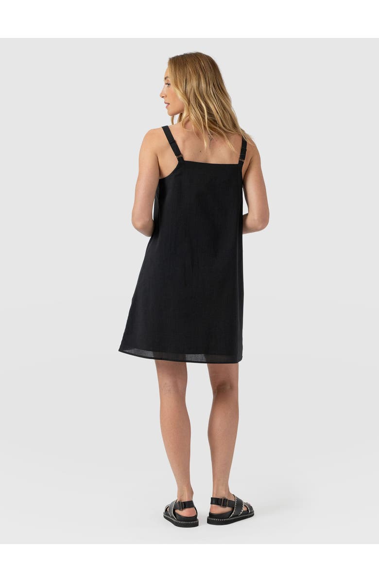Saint + Sofia Candice A-Line Mini Dress, Alternate, color, Black