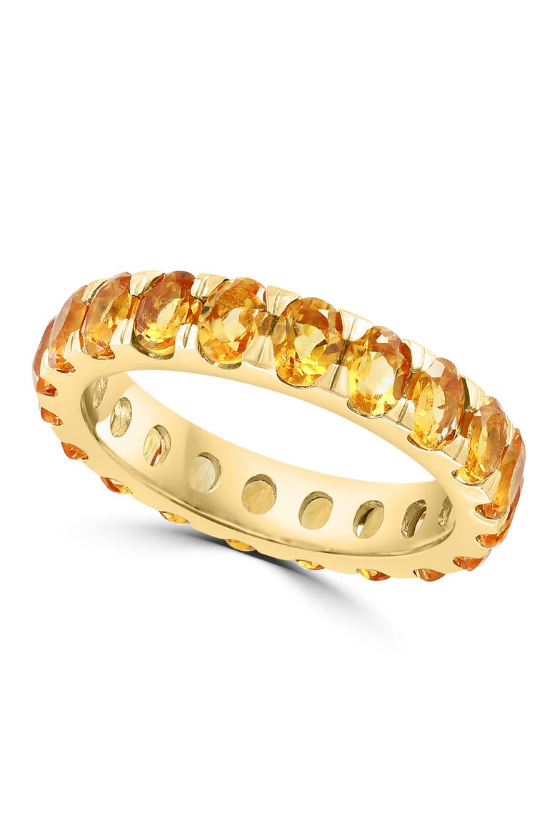 14K Yellow Gold Citrine Eternity Band Ring, Main, color, 14K Gold