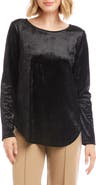 Karen Kane Crushed Velvet Top Shirttail Top