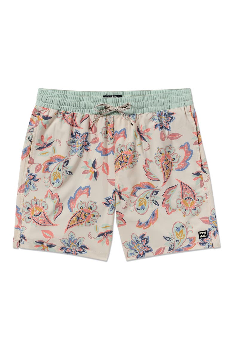 Cotton Blend Swim Shorts, Alternate, color, CHILI