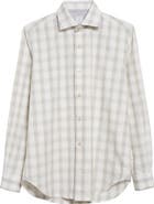Eleventy Dandy Plaid Cotton
Linen Button-Up Shirt