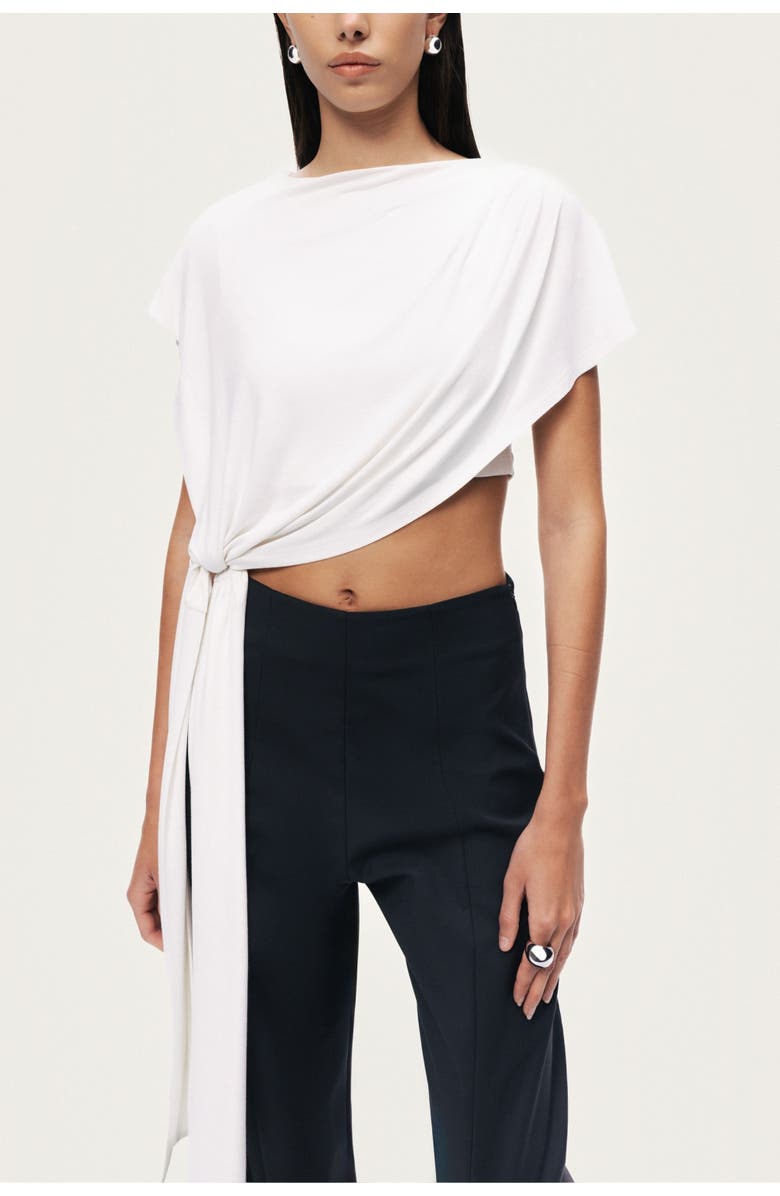 Nocturne Tailored Straight-Leg Pants, Alternate, color, Black