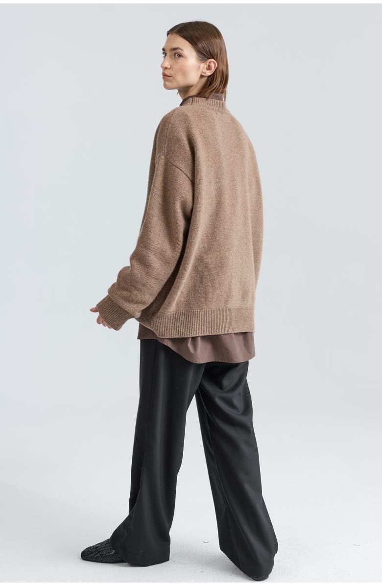 Almina Concept Oversized Wool/Cash Sweater, Alternate, color, Taupe Melange