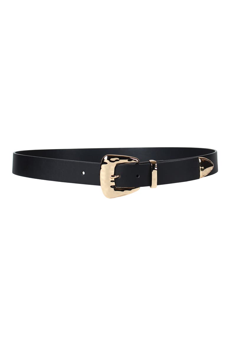 Molten Belver Buckle Belt, Main, color, BLACK