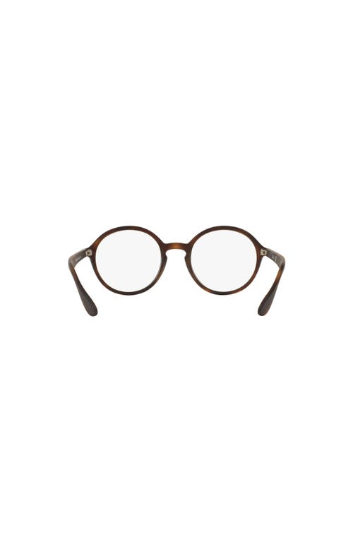 Ray Ban Ray-ban 49mm Round Optical Glasses In Brown