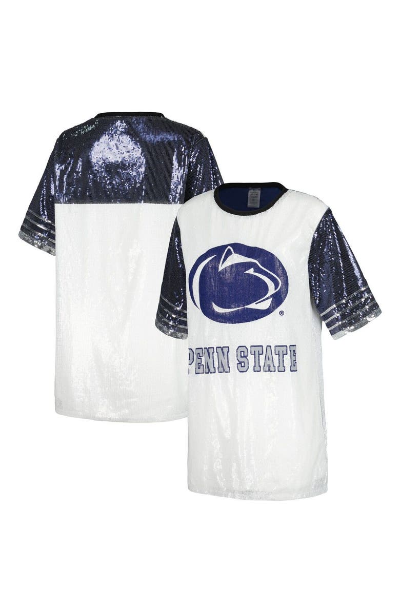 GAMEDAY COUTURE Women's Gameday Couture White Penn State Nittany Lions Chic Full Sequin Jersey Dress, Main, color, 