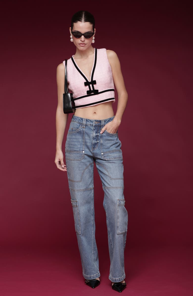 Avec Les Filles Straight Leg Carpenter Jeans, Alternate, color, Swan Wash