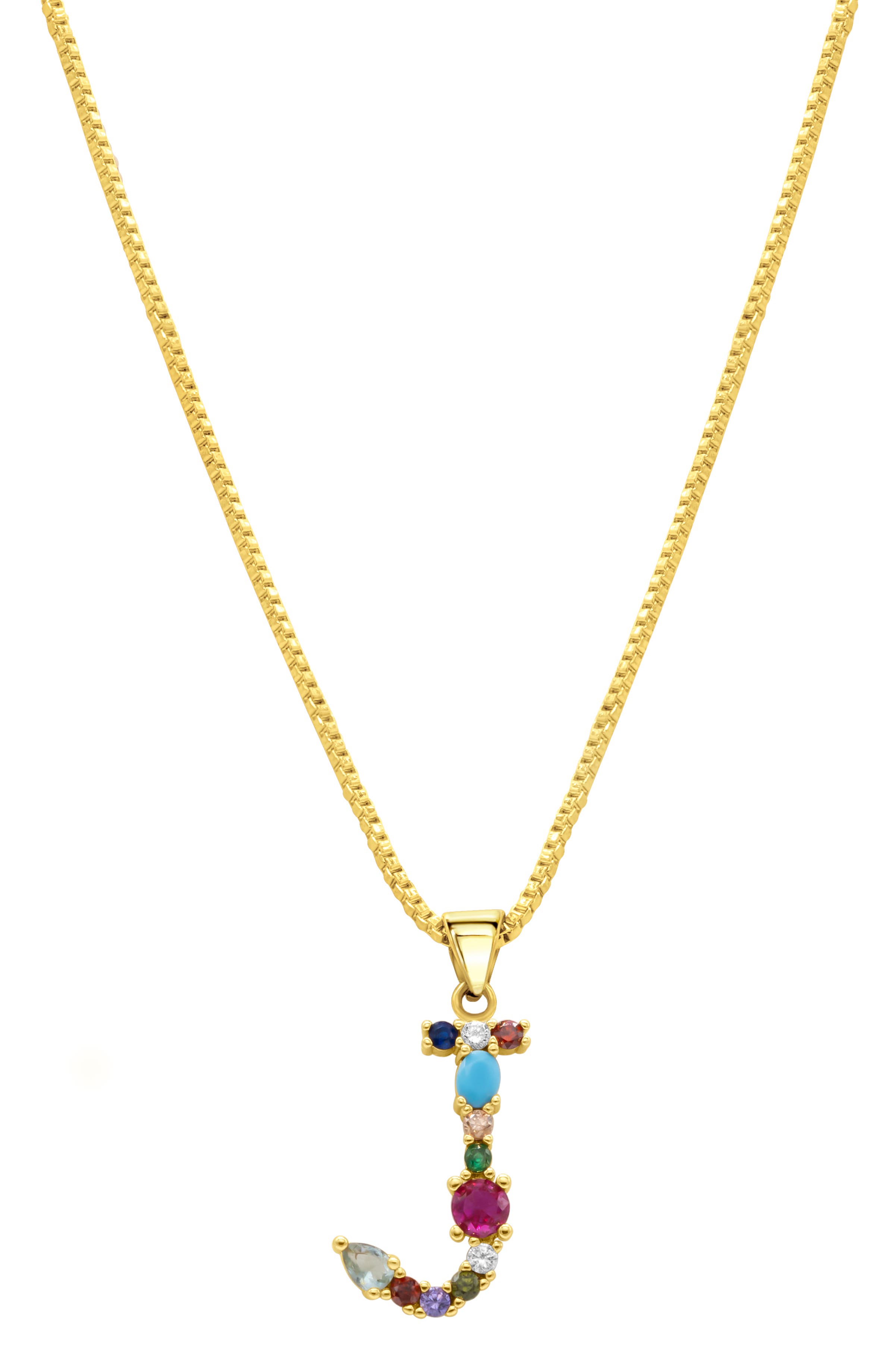 CZ Initial Pendant Necklace