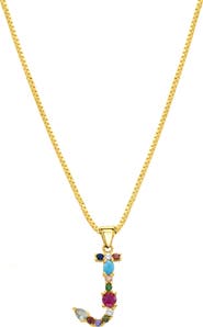 Adornia CZ Initial Pendant Necklace