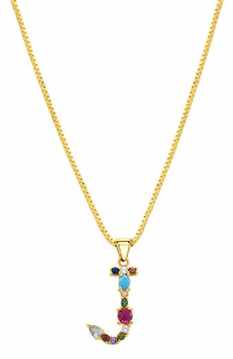 CZ Initial Pendant Necklace