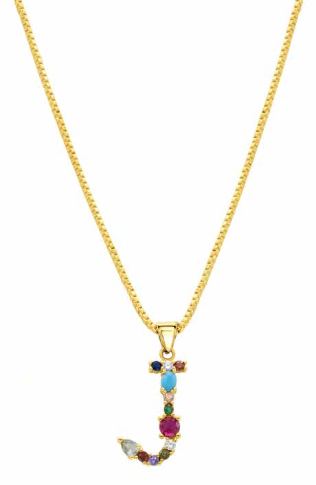 CZ Initial Pendant Necklace