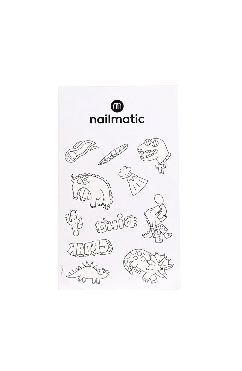 nailmatic Temporary Tattoo For Kids, Alternate, color, Dinosaurs