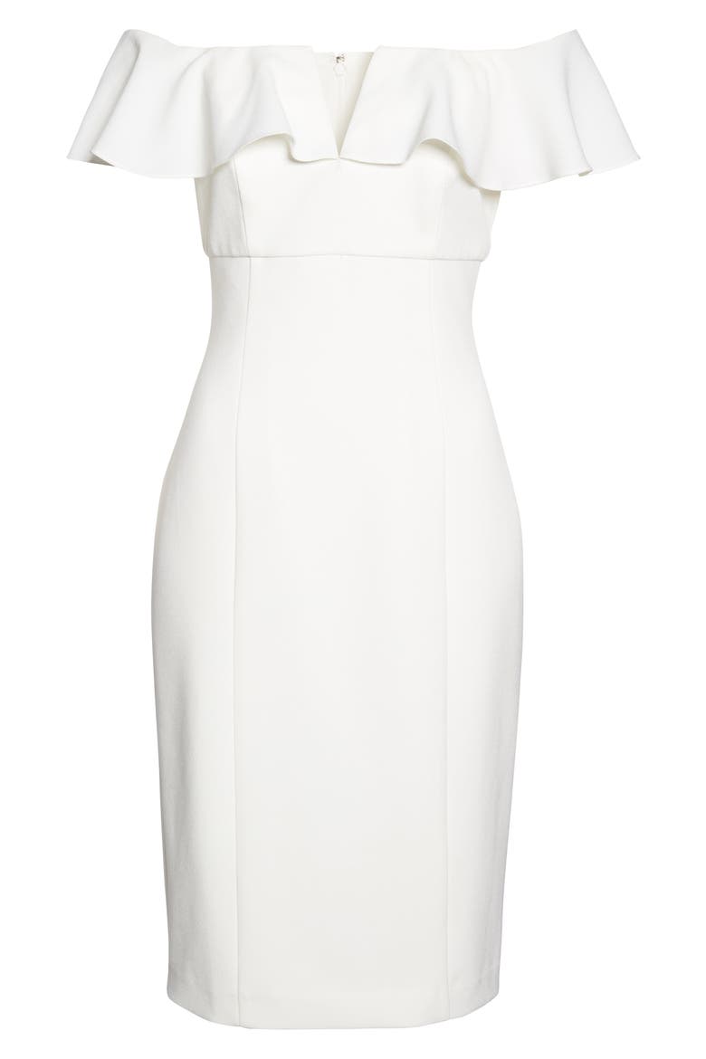 Off the Shoulder Midi Dress, Alternate, color, IVY