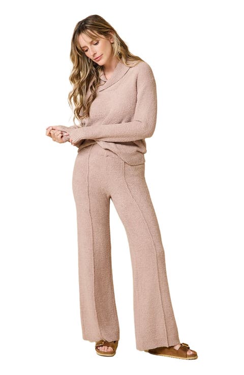 Softies Ultra-Marshmallow Shawl Collar with Pintuck Pant