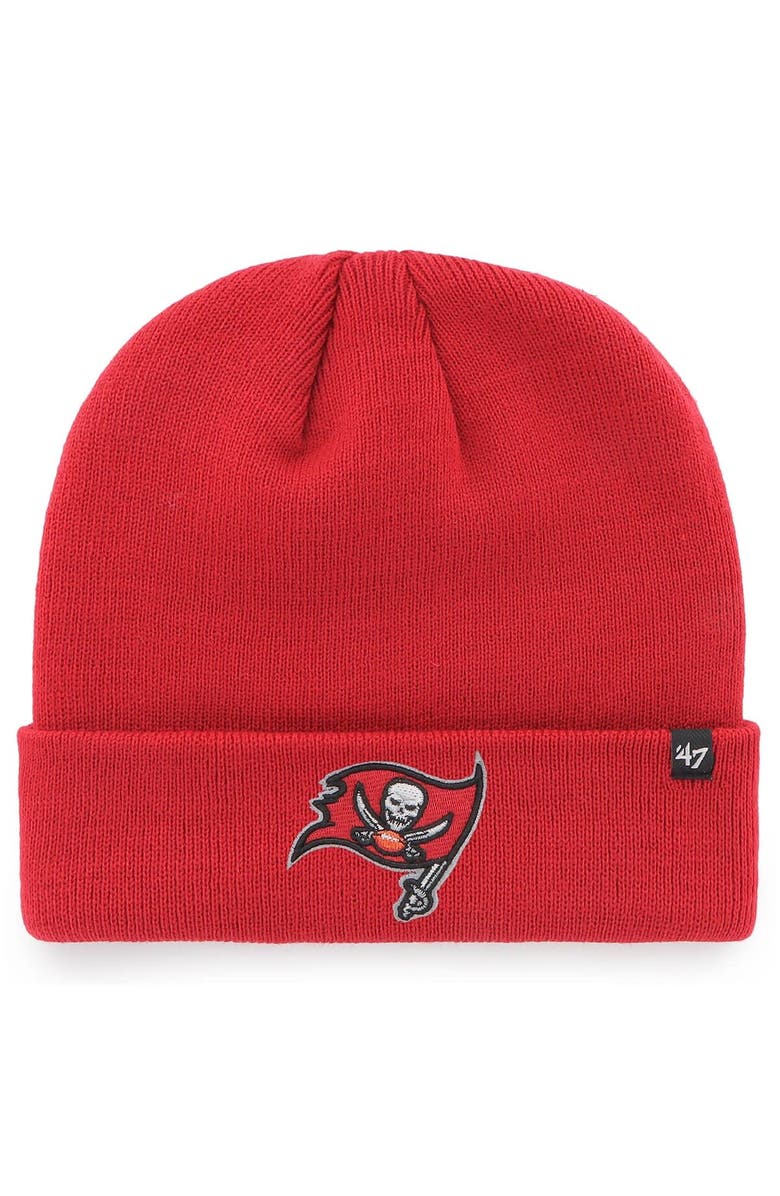 '47 Men's '47 Red Tampa Bay Buccaneers Secondary Basic Cuffed Knit Hat, Main, color, Red